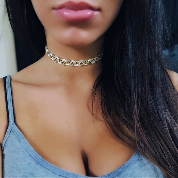 Jewelry - White & Gold Choker Jewelry - White & Gold Choker