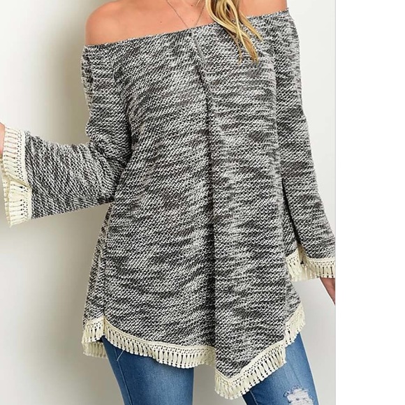 🎂 Anniversary Sale 🎂 Off the Shoulder Knit Top - Picture 2 of 2