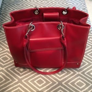 Wilsons red leather tote