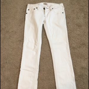 Free People white denim jeans