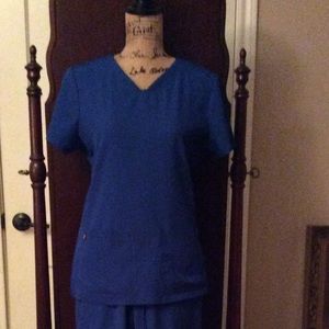 Galaxy blue HeartSoul scrub set