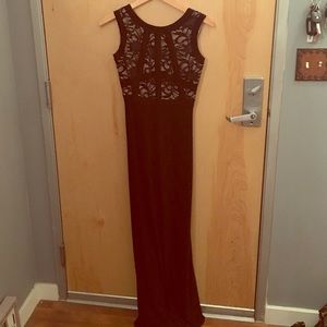 Black dress with long slit in the front beautiful
