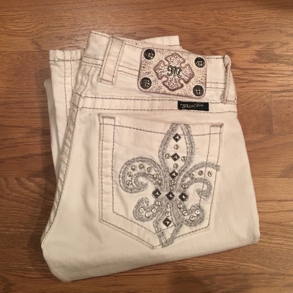 Miss Me Straight Leg Ivory Jeans