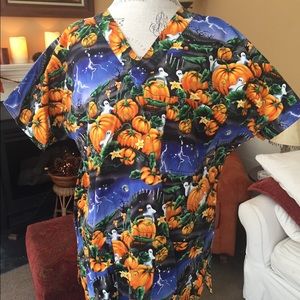 Smart Scrubs Halloween Top