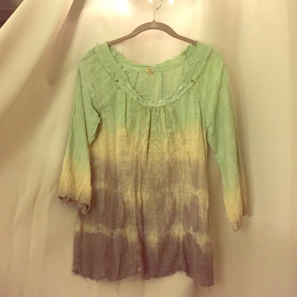 Vintage free people dip dyed shirt