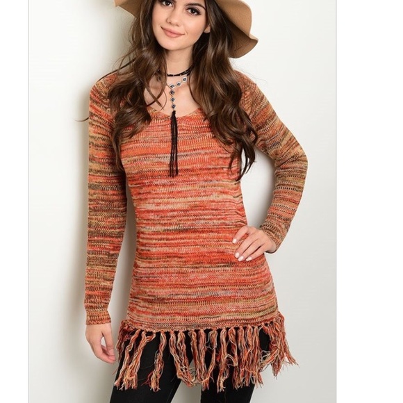 Small Only! Back-V Neck Sweater - Picture 2 of 3