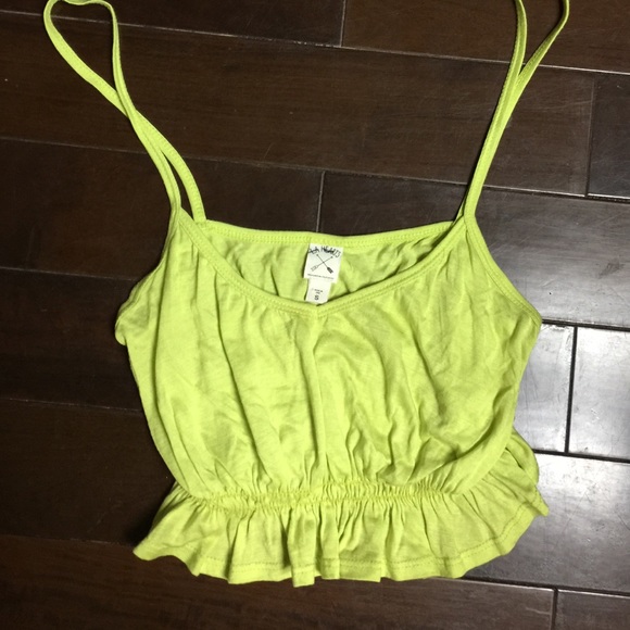 Lime green Tank Crop top