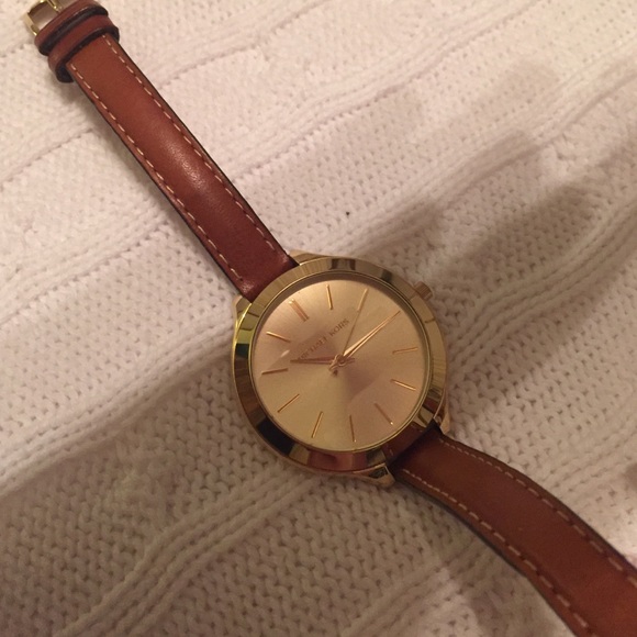 MK double wrap gold watch