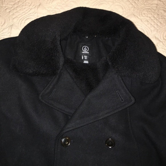 🚫 SOLD 🚫 NWT Volcom black wool pea coat - Picture 3 of 4