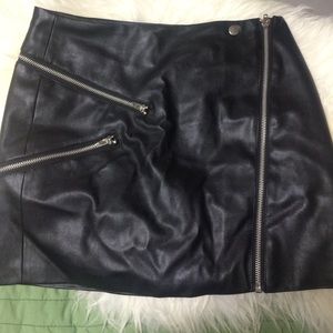 Kendall & Kylie Black Leather Mini Skirt