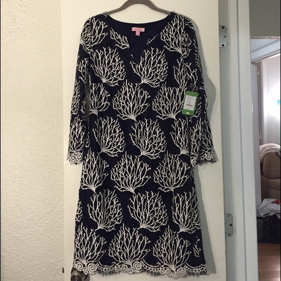 Lilly Pulitzer navy and white printed Dress