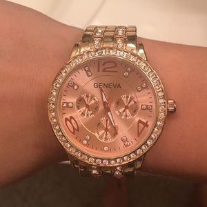 Rose Gold Geneva Watch