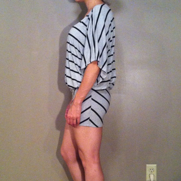 🥀DONATING 9/25 Surplus Fabric Mini Striped Dress - Picture 2 of 3