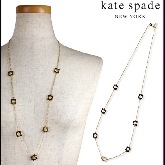 Kate Spade hole punch spade necklace