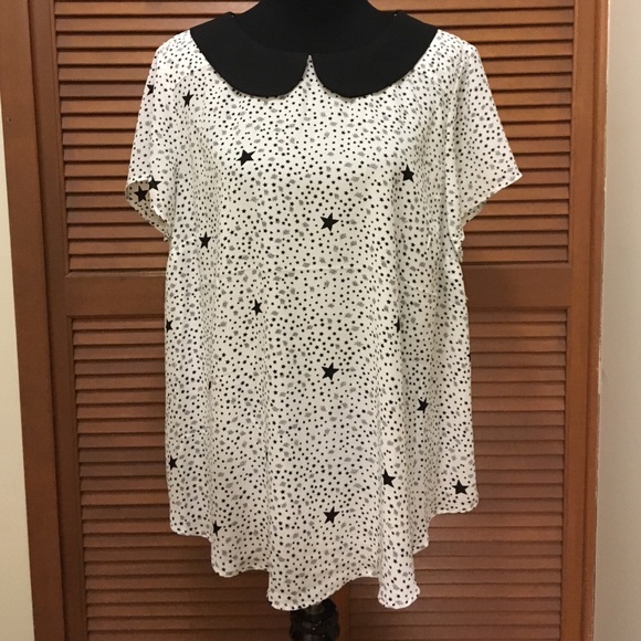 plus size peter pan collar top