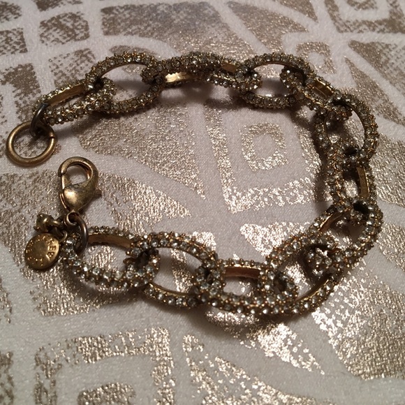 J Crew Pave Oval Link Bracelet