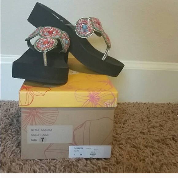 Yellow Box flip flops