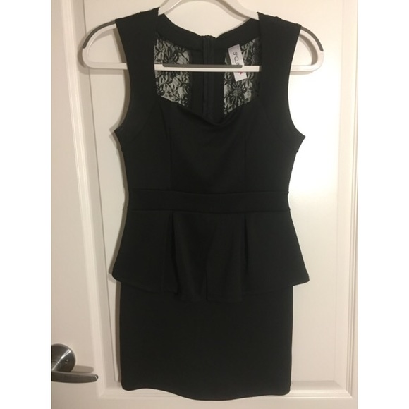 Little Black Dress with Lace Back