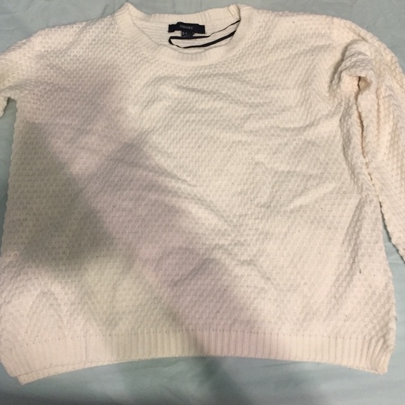 white sweater