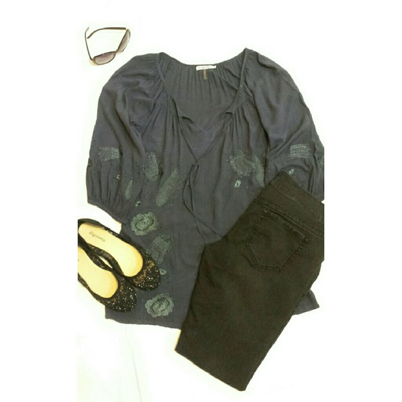 Monoreno Boho Top in Blue -GUC