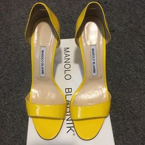 Bright Yellow Manolo Blahniks NWT