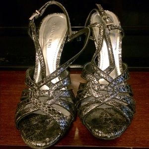 Gianni Bini Metallic Silver Heels