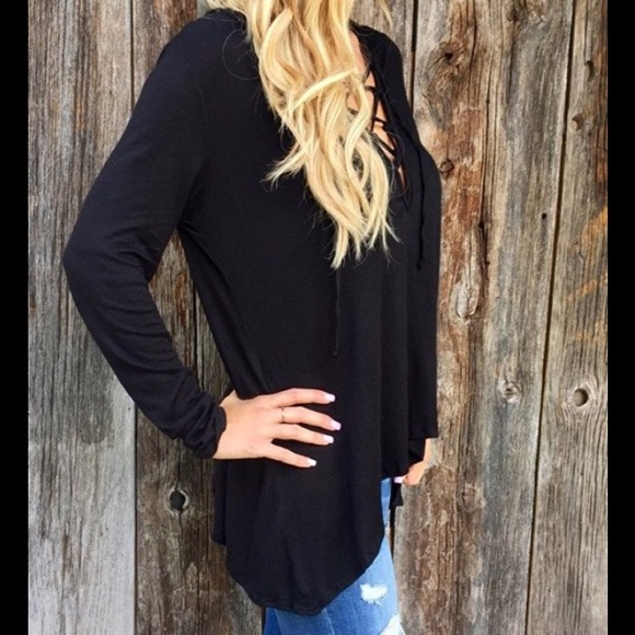 New Sexy V-Neck Tie Blouse Top🎀 - Picture 3 of 3