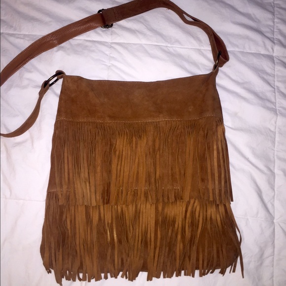 beautiful cross body Steve Madden fringe purse
