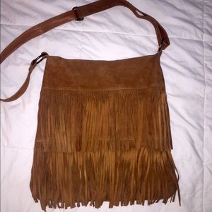 beautiful cross body Steve Madden fringe purse
