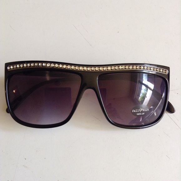 Rhinestone Flat top sunglasses
