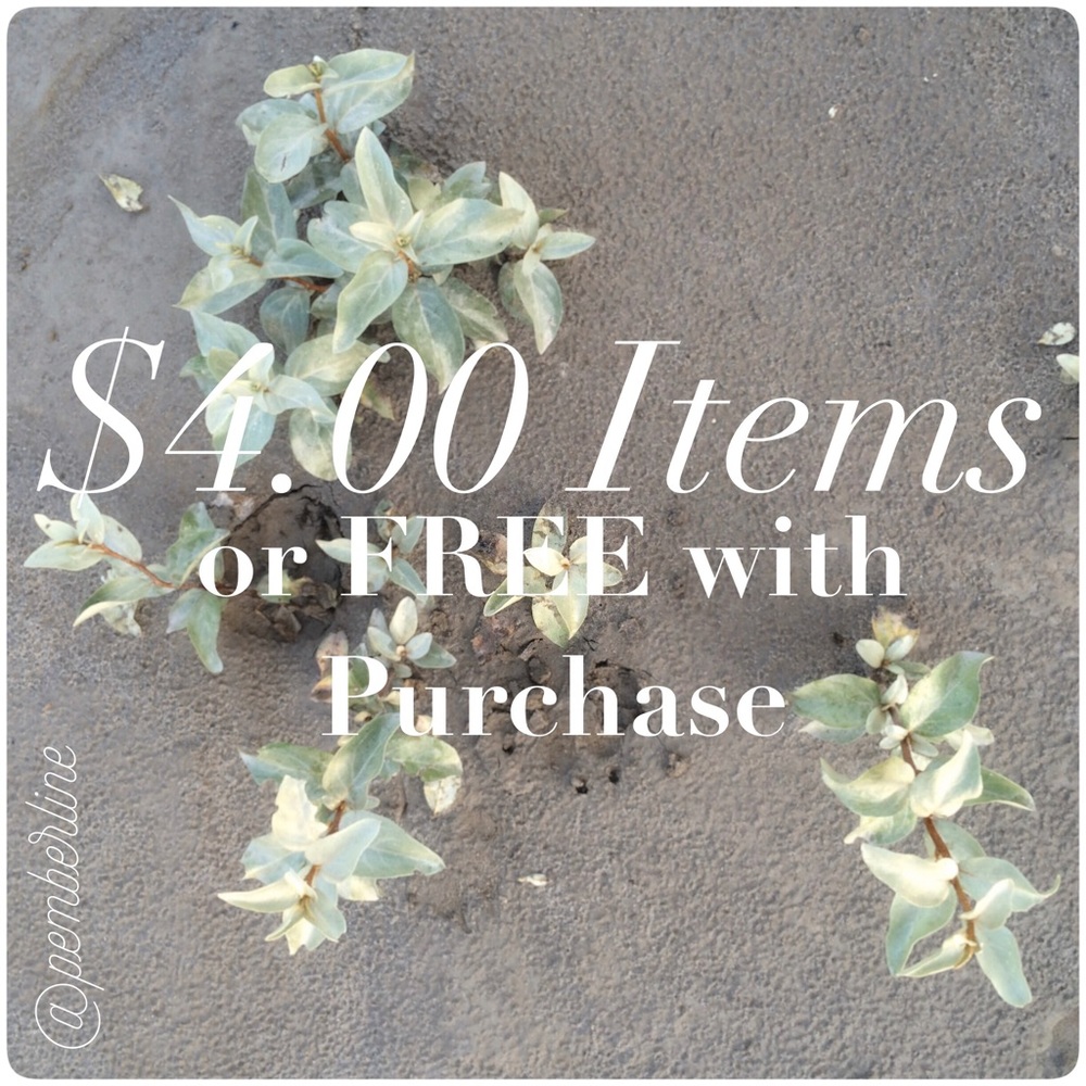 $4 items: FREE with Purchase!