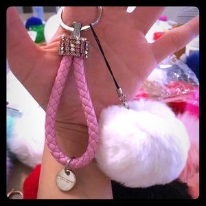 Pom Pom keychain rabbit fur ball