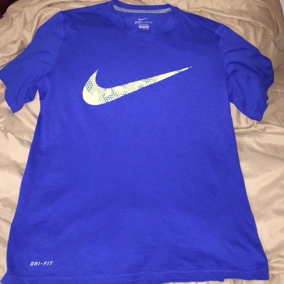 Men's M Nike Swoosh Tee Blue Excellent Condition