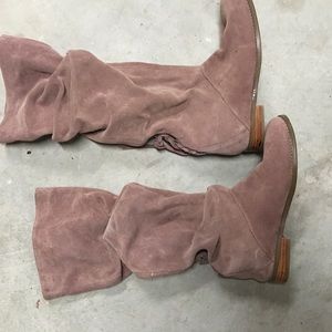 Colin Stuart tall suede pull on boots