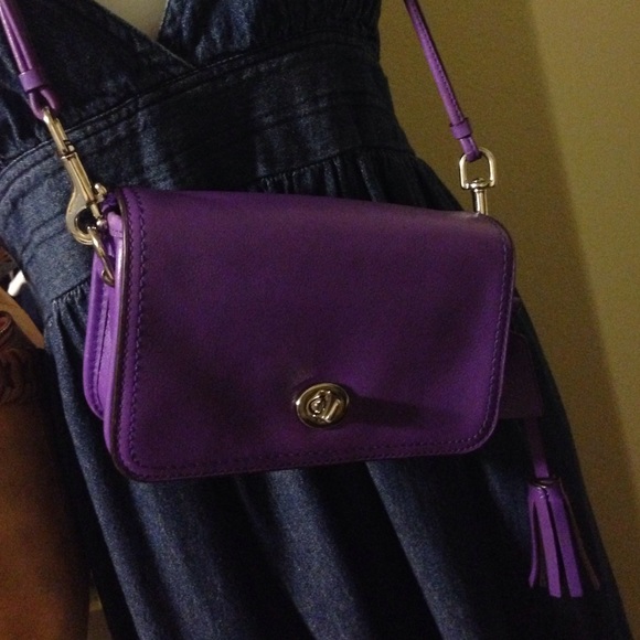 Authentic Coach purple leather. EUC
