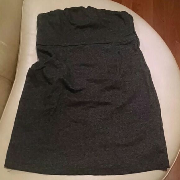 SOLD Grey tube-top strapless dress with pockets - Picture 1 of 4