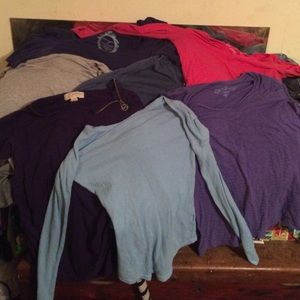 Bundle of longsleve/half sleeve shirts size med