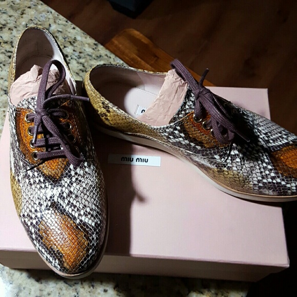 *SALE*Authentic Multi Colored Snake Skin Miu Miu - Picture 2 of 5