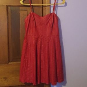 Free people Leather red dress