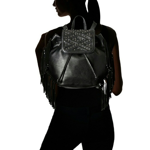 🚫 SOLD🚫"Cassidy" Studded Fringe Backpack/Purse - Picture 3 of 3