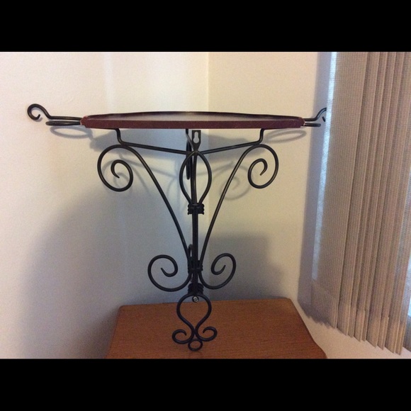 Wall shelf with candle holder