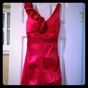 Red evening dress