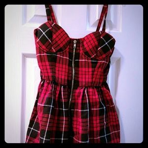 Red Plaid Mini Dress