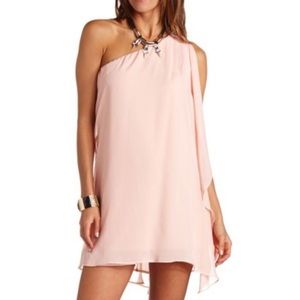 Draped One-Shoulder Dress