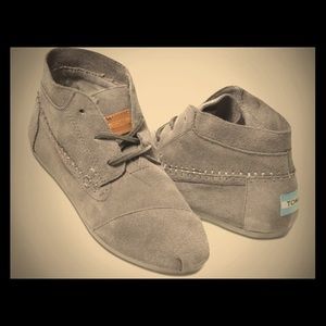 Toms gray suede booties- never worn! Brand new!