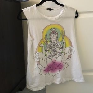 Buddha graphic muscle tee