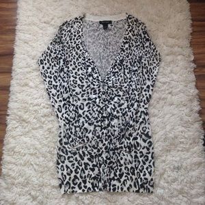 White House| Black Market leopard cardigan