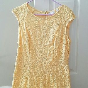Yellow dress, beautiful embroidery.