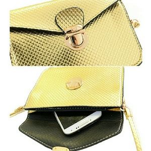 Gold Woven Crossbody