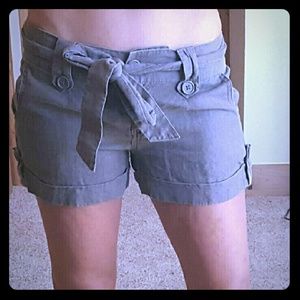 Taupe Cotton Shorts